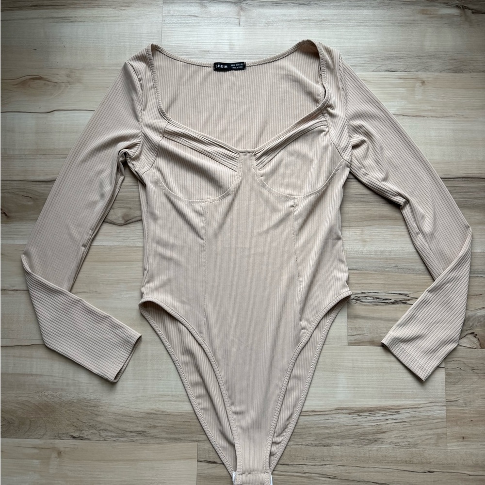 Cream Long Sleeve Bodysuit